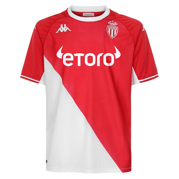 Tailandia Camiseta AS Monaco Primera Equipación 2021/2022 Rojo Blanco